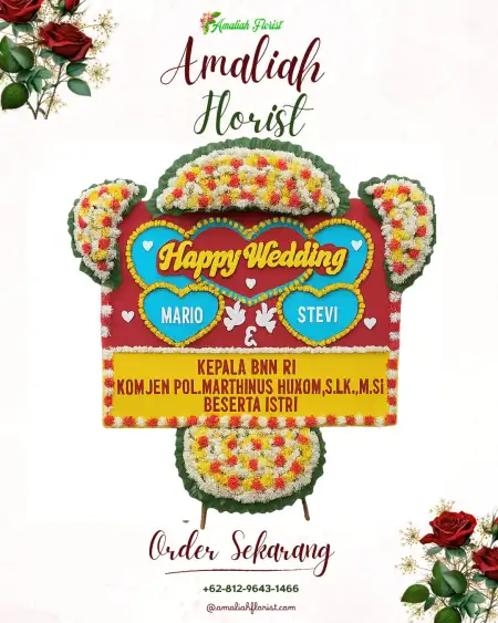 Papan Bunga Pernikahan Sumo
